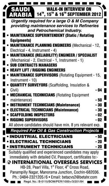 Technician Jobs in Saudi Arabia