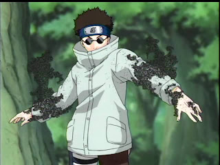 Aburame Shino hand full with bees