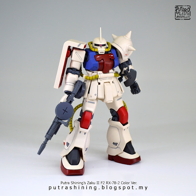 HGUC 1/144 Zaku II F2 RX-78-2 Color Ver. by Putra Shining