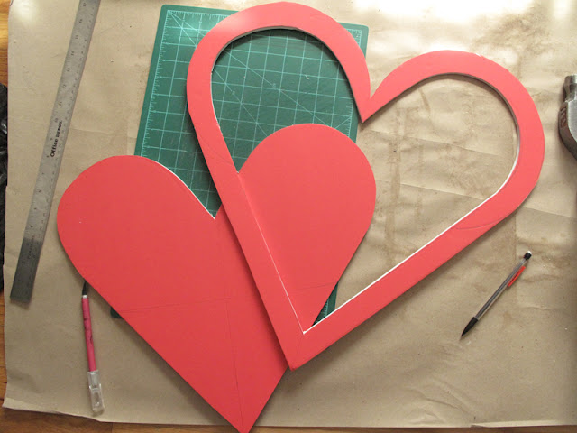 make a heart frame out of foam posterboard