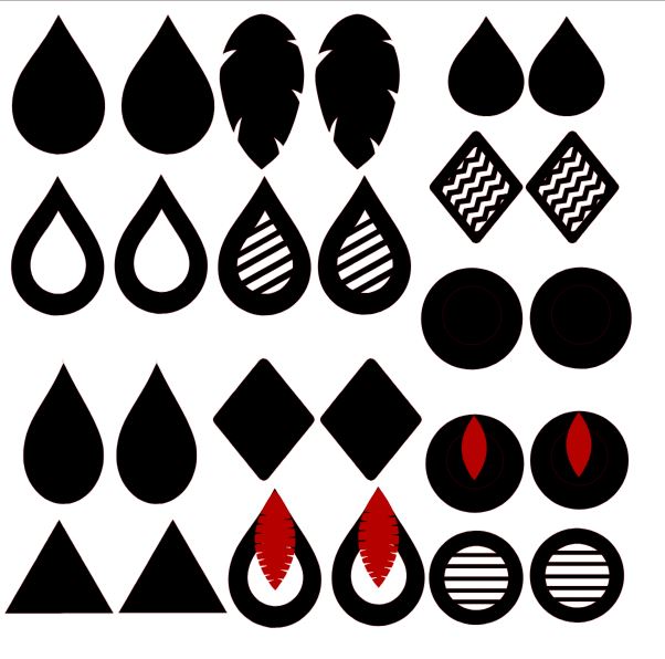 Download Free svgs for Faux Leather Earrings