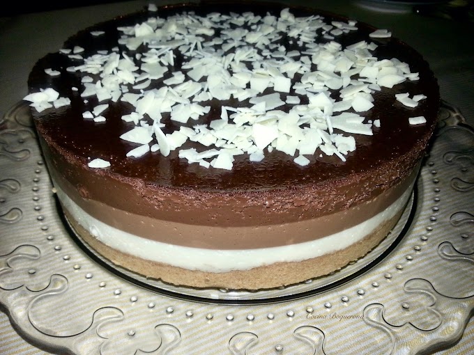 Tarta de 3 chocolates