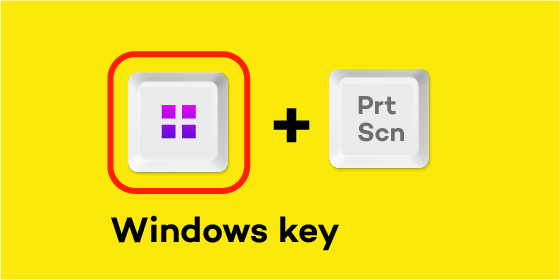 The Windows key  Print Screen