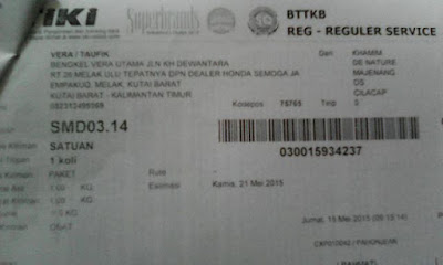 bukti pengiriman barang 