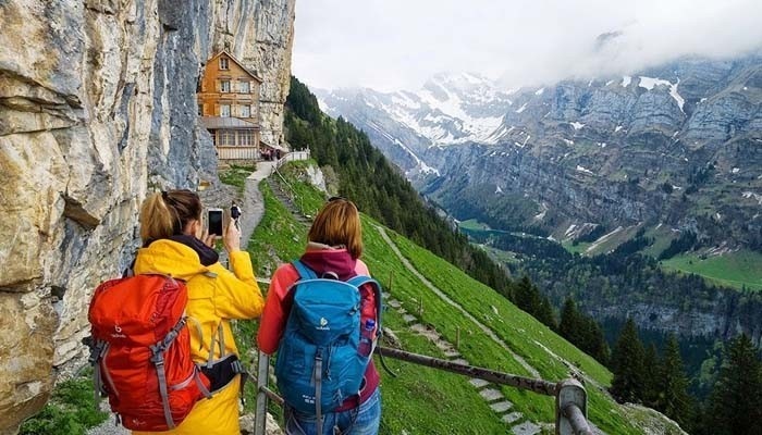  14 Crazy Hotels That Will Give You Serious Travel Goals - Äscher Cliff in Switzerland sits right on the edge of a steep cliff, a perfect getaway for travelers who like a little bit of riskiness (not to mention hiking) with their overnight stay.