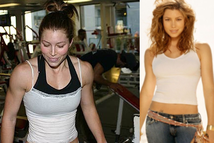 Jessica Biel gained some really defined muscles for Blade Trinity