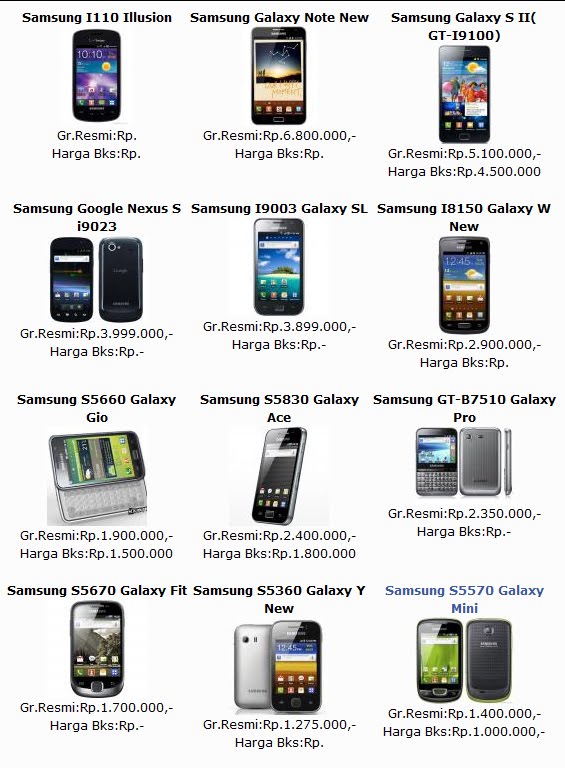  Daftar Harga HP Samsung Terbaru Agustus 2013 Manias de Gisah