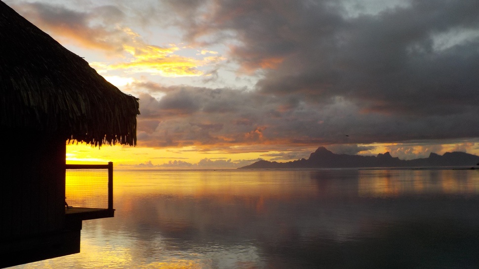 Coucher de soleil sur Moorea