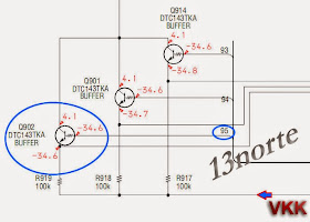 Panel board HCD-GNX60 (transistor dañado)