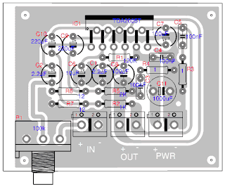 Layout TDA2005 Audio Amplifier 2x10w