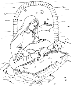 Mary Jesus Coloring Page