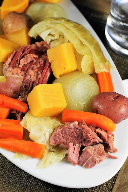 New England Boiled Dinner with Corned Beef Photo