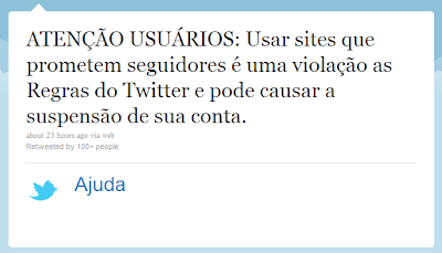 Aviso do Twitter