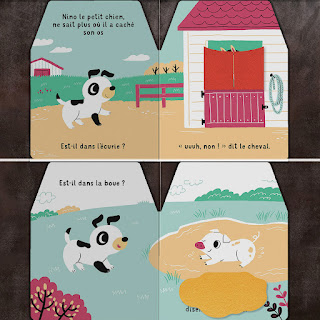 Cache-cache Petit chien, un livre pour les bébés dès 6 mois, à toucher, manipuler.  Editions Nathan