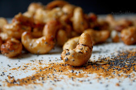Honeyed Poppyseeds on Curried Cashews from Anyonita Nibbles