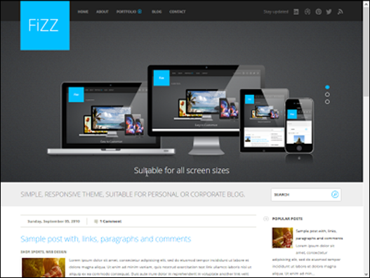 Fizz Responsive Blogger Teması