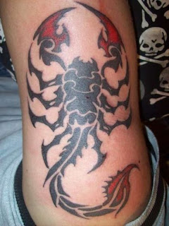 Tribal Scorpion Tattoo Design on Back Body