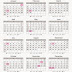 Calendar for Year 2011 United States