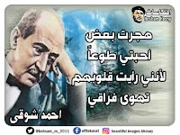 هجرت بعض  أحبتي طوعاً لأنني رأيت قلوبهم  تهوى فراقي