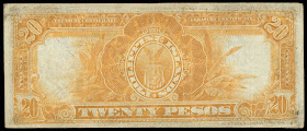 Philippine Islands paper money 1918 Twenty Peso bill Treasury Certificate