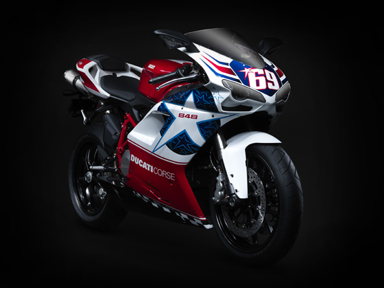 Ducati North America is beholden to acquaint the 848 Nicky Hayden Edition.