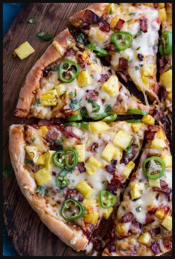 7 Laura In The Kitchen Pizza The TJ Hooker Pizza Chipotle BBQ and Sweet Chili Pineapple  Laura,In,The,Kitchen,Pizza