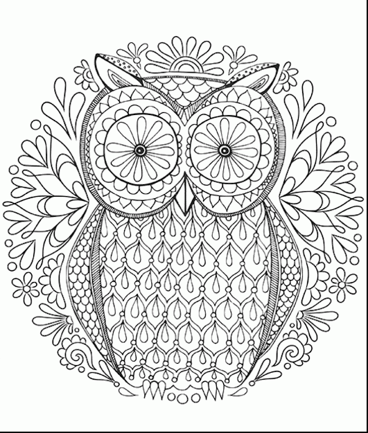 Outstanding Printable Hard Owl Coloring Pages Adult With Free Coloring Pages  For Adults Printable Hard To