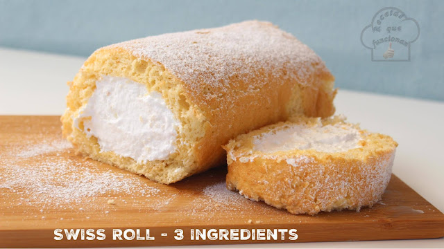 Brazo gitano - Swiss Roll - Rollo suizo 3 ingredientes