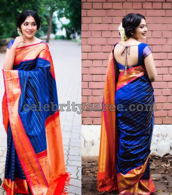 Ramya Blue Silk Saree 