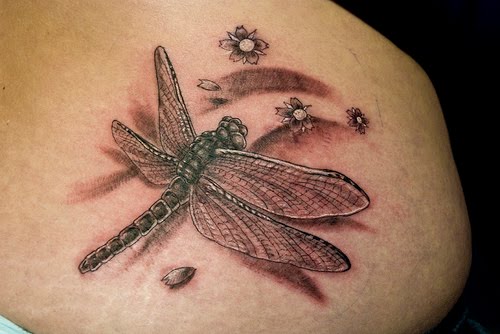 dragonflies tattoos. Dragonfly tattoos both on