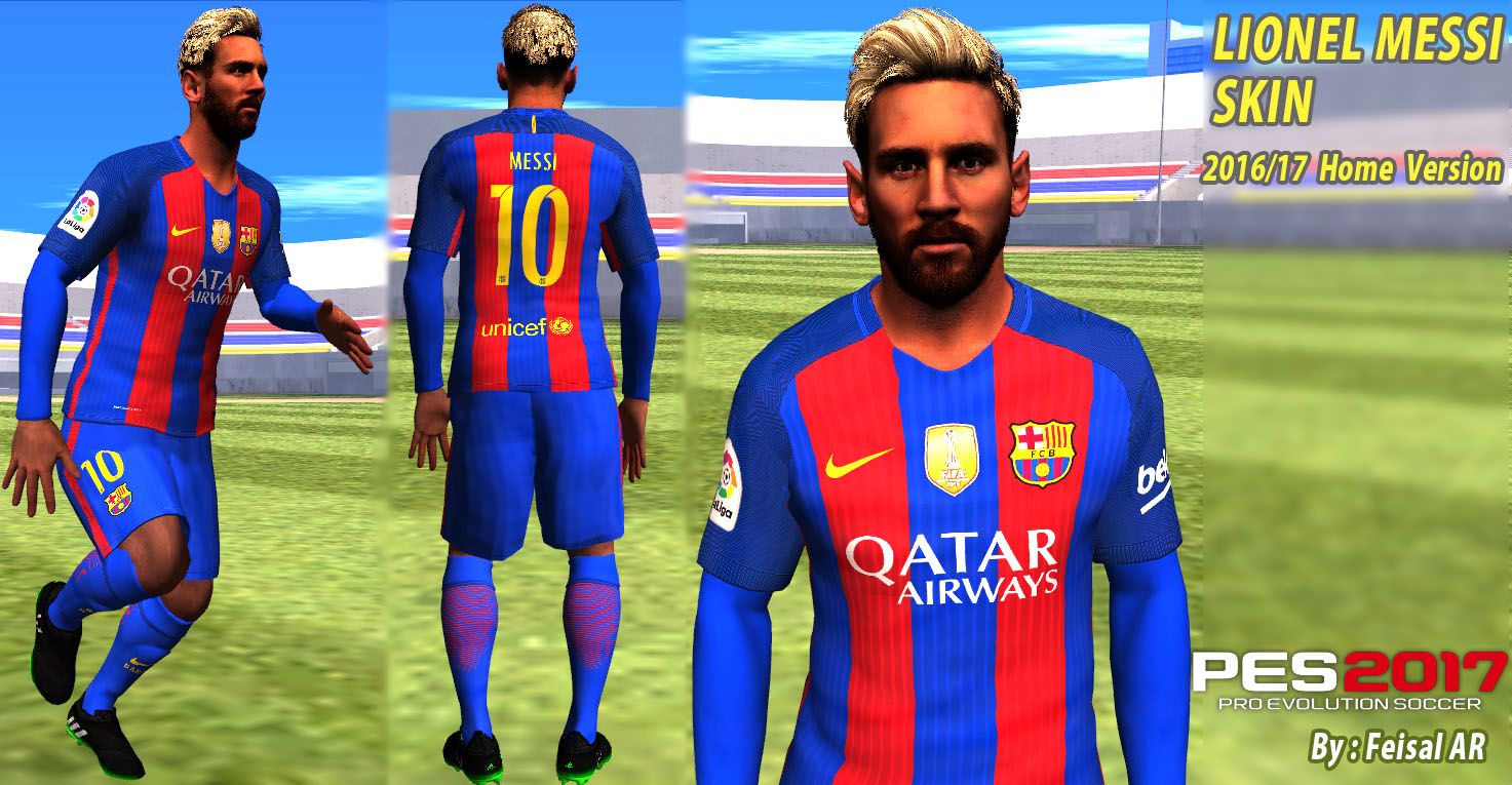 Lionel Messi 2016 17 Home Version GTA SA Feisal AR Mods