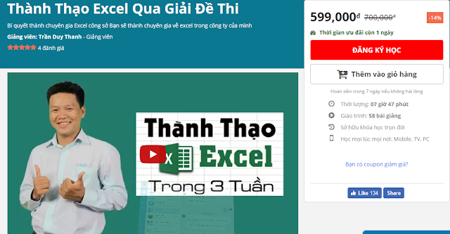 Chia Sẻ Khóa Học Thành Thạo Excel Qua Giải Đề Thi - Thạc Sĩ Trần Duy Thanh