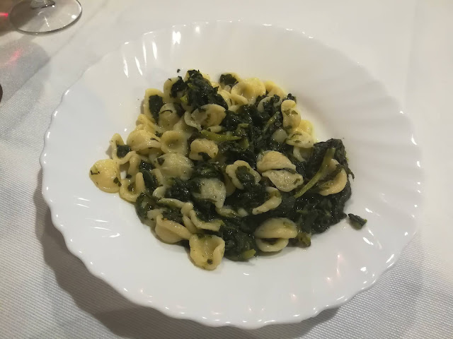 Uno dei primi piatti alla trattoria "La Pace dei Sensi" a Corato (BA)