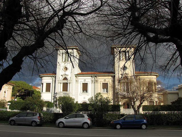 Liberty villa, eclectic style, viale Italia, Livorno