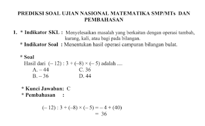 Download Soal Uas Matematika Kelas 7 Smp Mts Semester 1 2018 2019