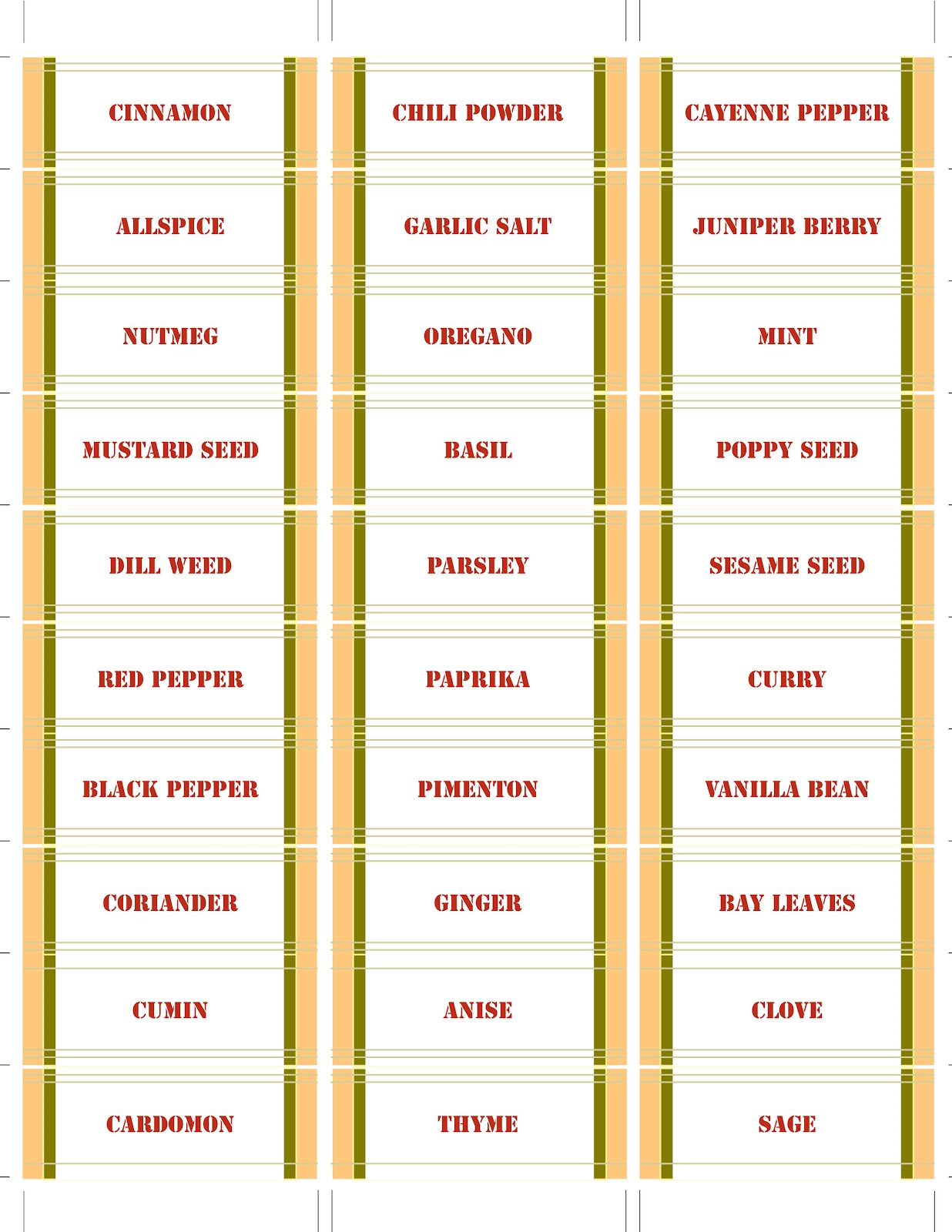 this designer cooks printable spice labels