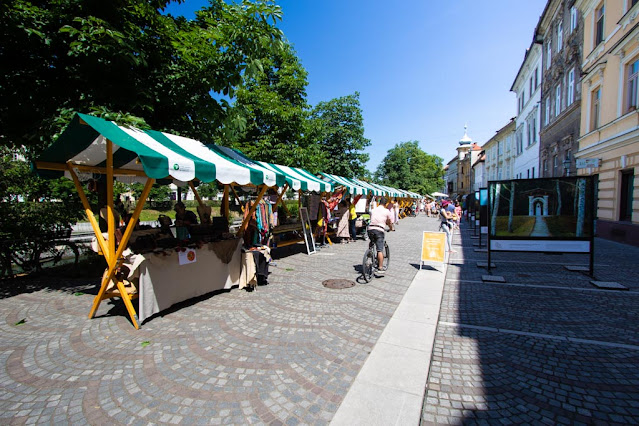 Mercato all'aperto-Lubiana