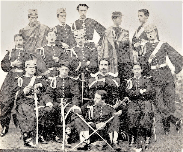 Alumnos del Colegio de Cadetes en 1867