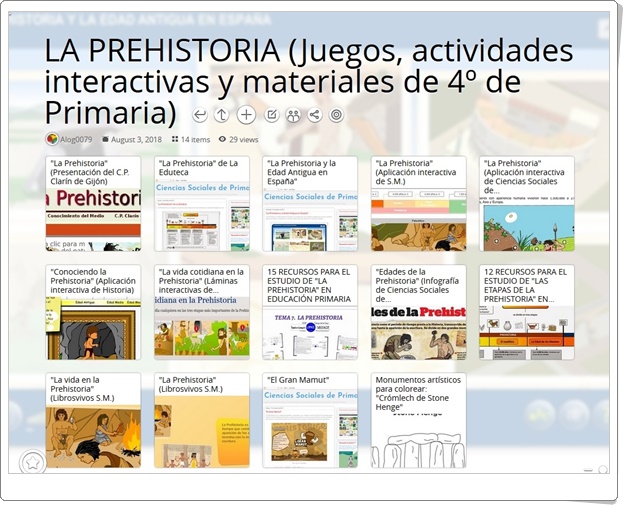"14 Juegos, actividades interactivas y materiales para el estudio de LA PREHISTORIA en 4º de Primaria"