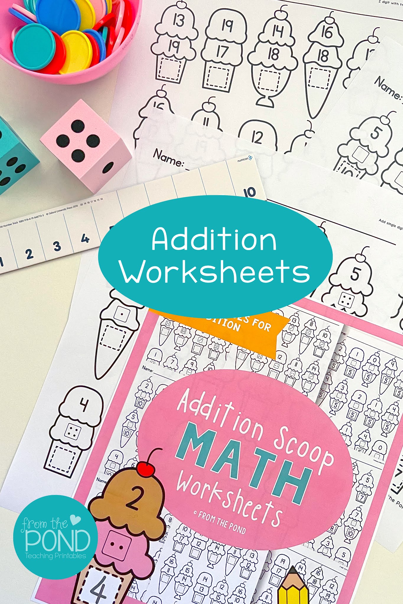 ice cream addition worksheets