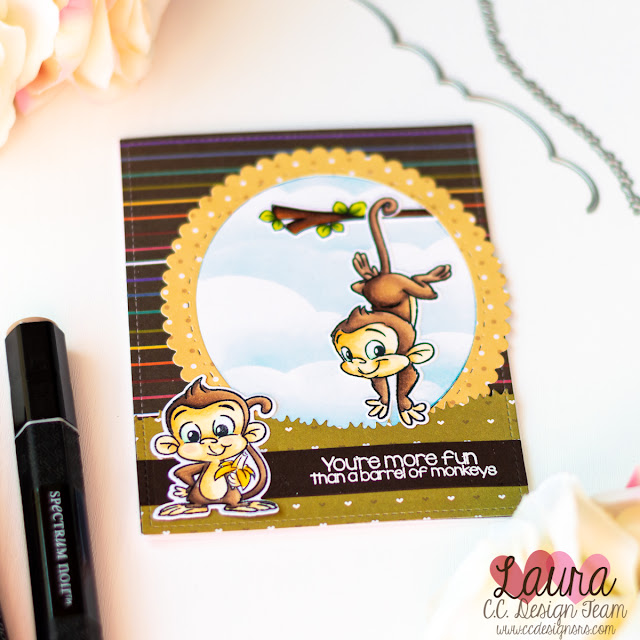 Friendship Card with C.C. Designs Monkeys