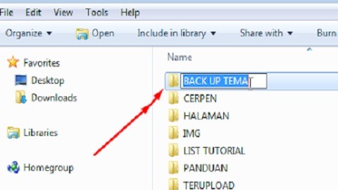 cara cepat merubah nama folder laptop pc