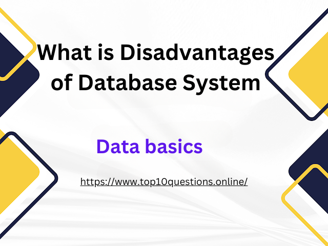 What is Disadvantages of Database System