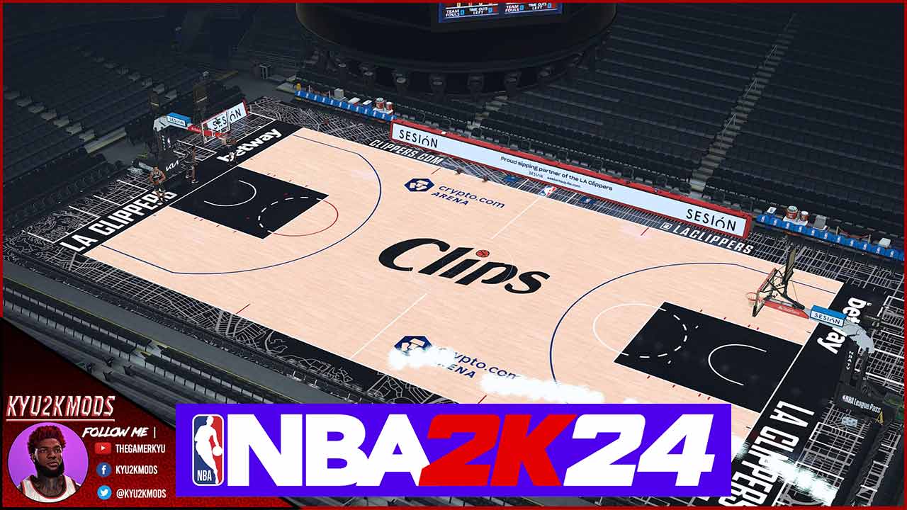 NBA 2K24 Los Angeles Clippers City Edition Court