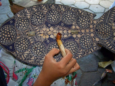 wooden batik craft