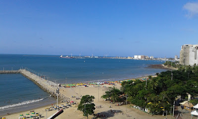 Praia de Meireles, vista do hotel Praiano, Fortaleza-CE