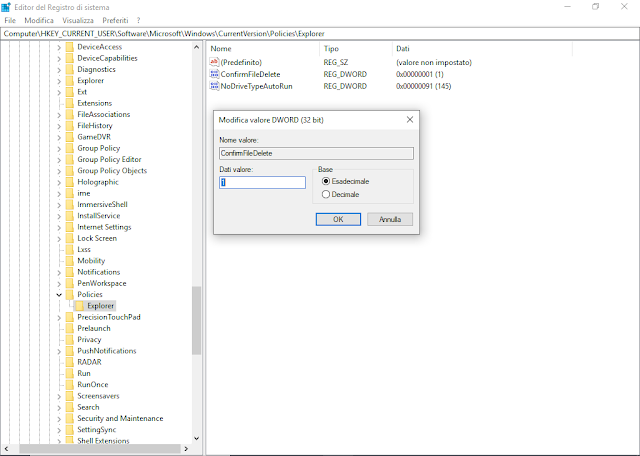 Windows 10, Regedit ConfirmFileDelete