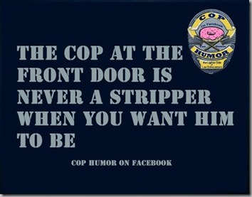 cop at the front door