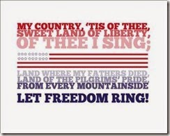 My country, tis of thee
