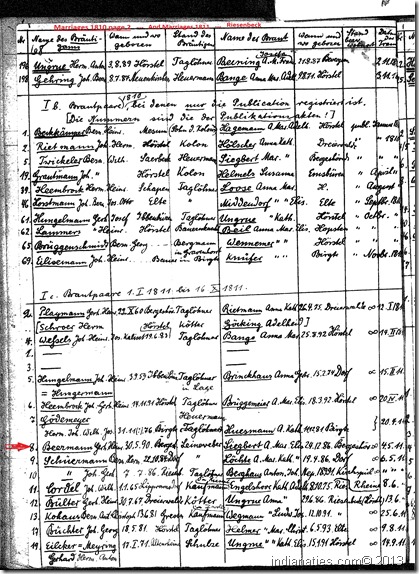 Seigbert Beerman Marriage 1811